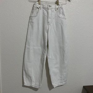 Zara White Wide Leg Pants Size 10
